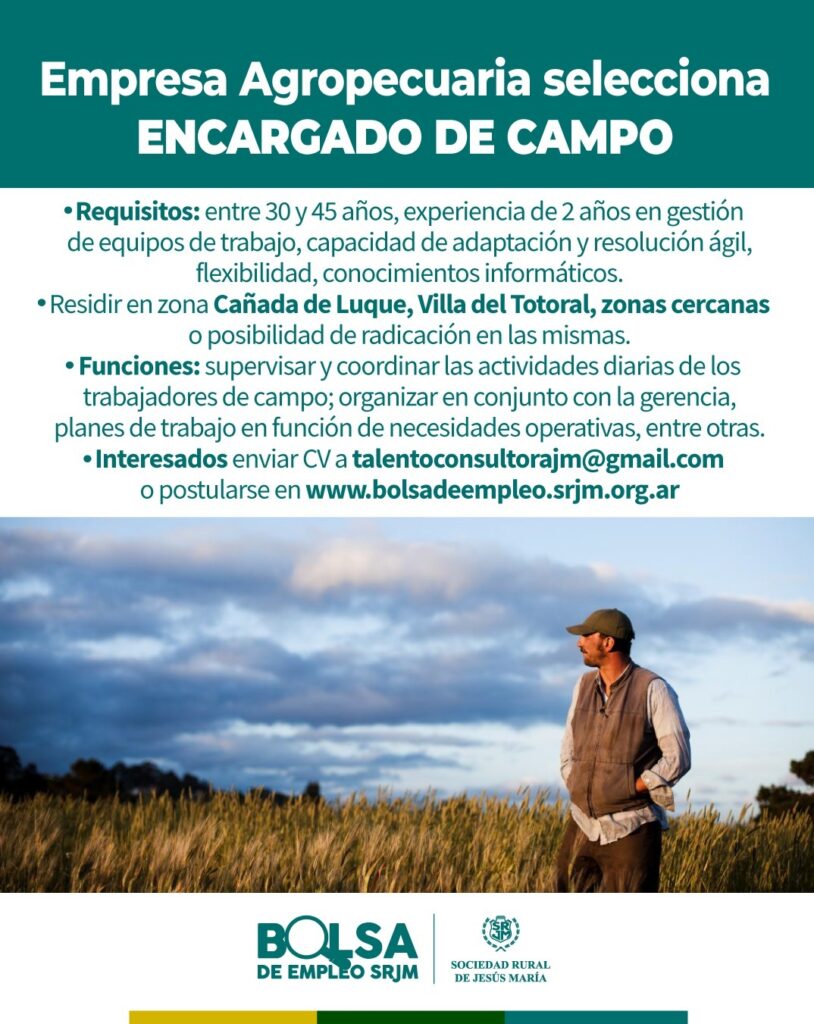 Empresa del agro selecciona ANALISTA ADMINISTRATIVO