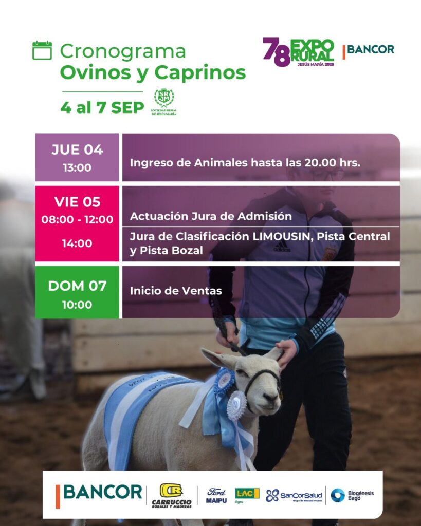 MIRÁ LA AGENDA DE GANADERÍA