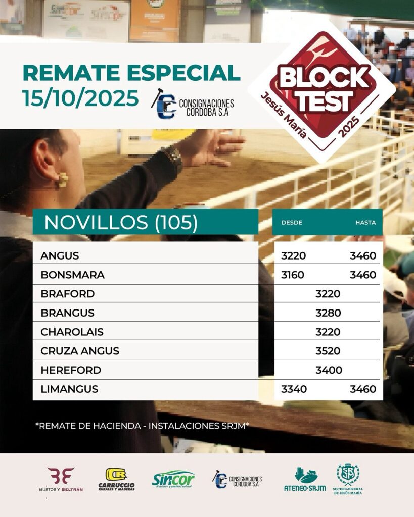 REMATE ESPECIAL BLOCK TEST JESÚS MARÍA 2025