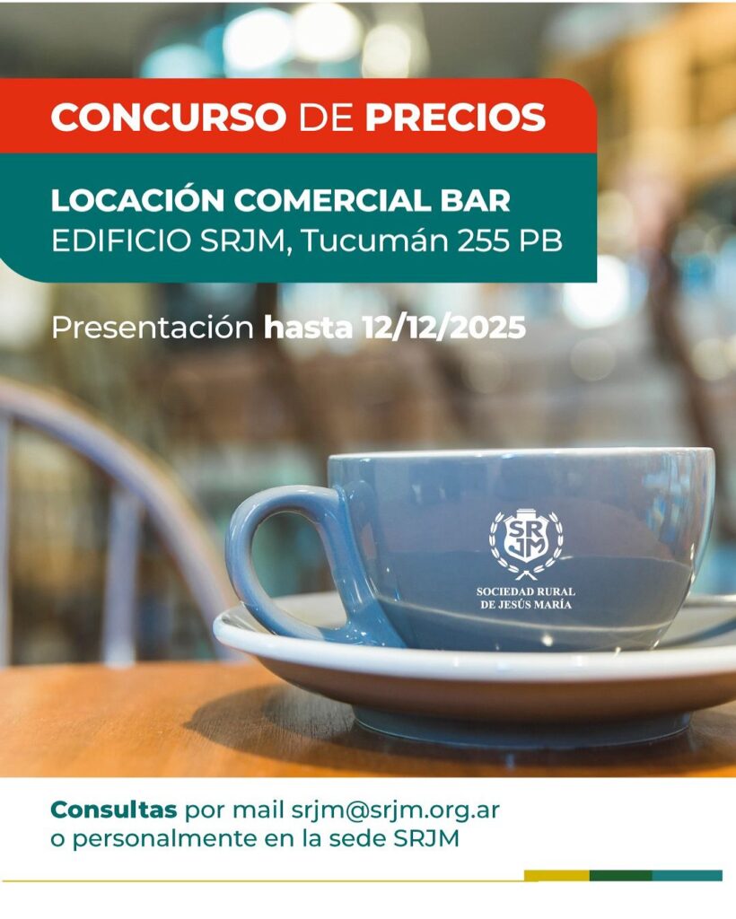 #srjm: LANZAMOS CONCURSO DE PRECIOS PARA LOCACIÓN COMERCIAL DEL BAR