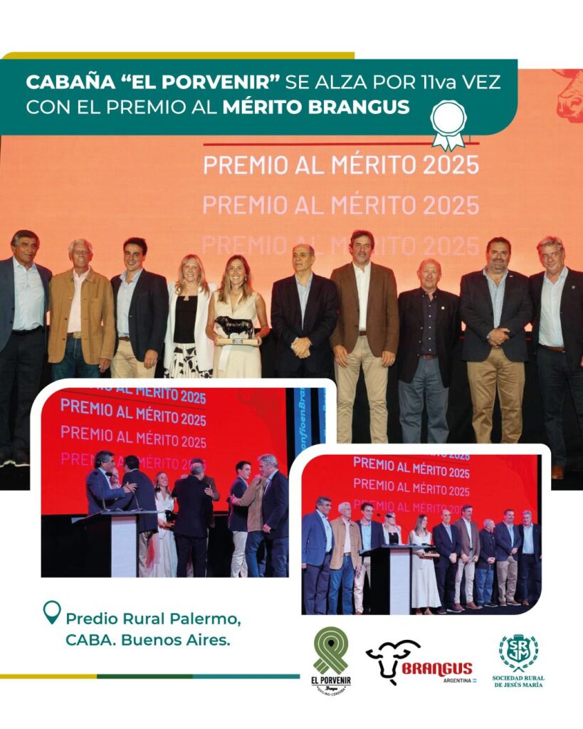 CABAÑA «EL PORVENIR» SE ALZA POR 11va VEZ CON EL PREMIO AL MÉRITO BRANGUS