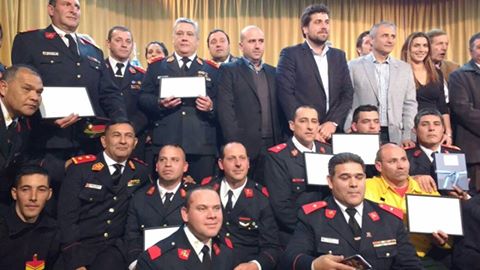 Jesús María: Bomberos homenajeados por lo realizado en las inundaciones