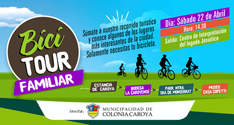 Bici tour Familiar en Colonia Caroya