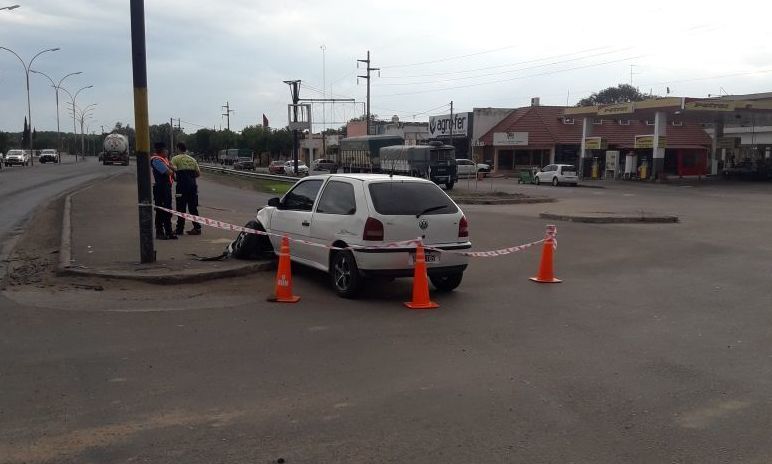 Accidente en calle Ameghino y Ruta 9.