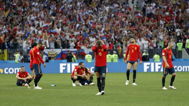España fue eliminado por el anfitrión.