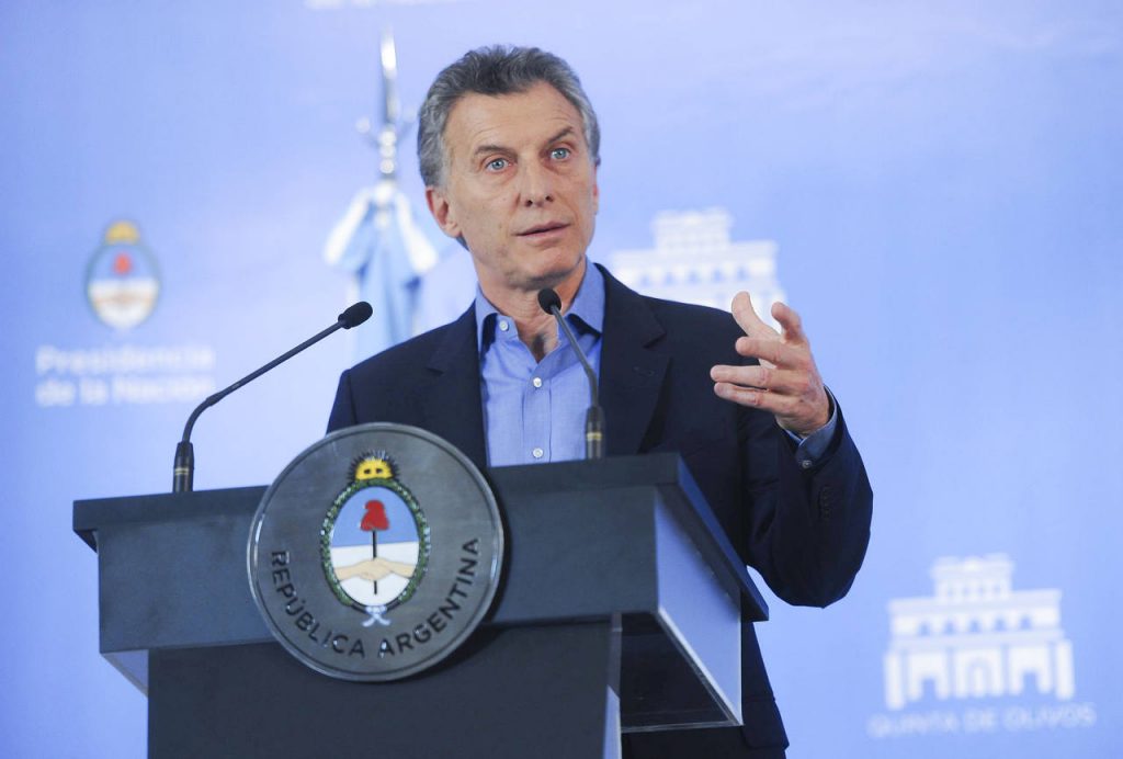 Conferencia de Mauricio Macri a días de la visita de Lagarde