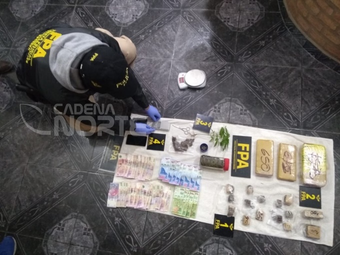 Con mas 3 kilos de droga cayó referente narco en Jesús María.