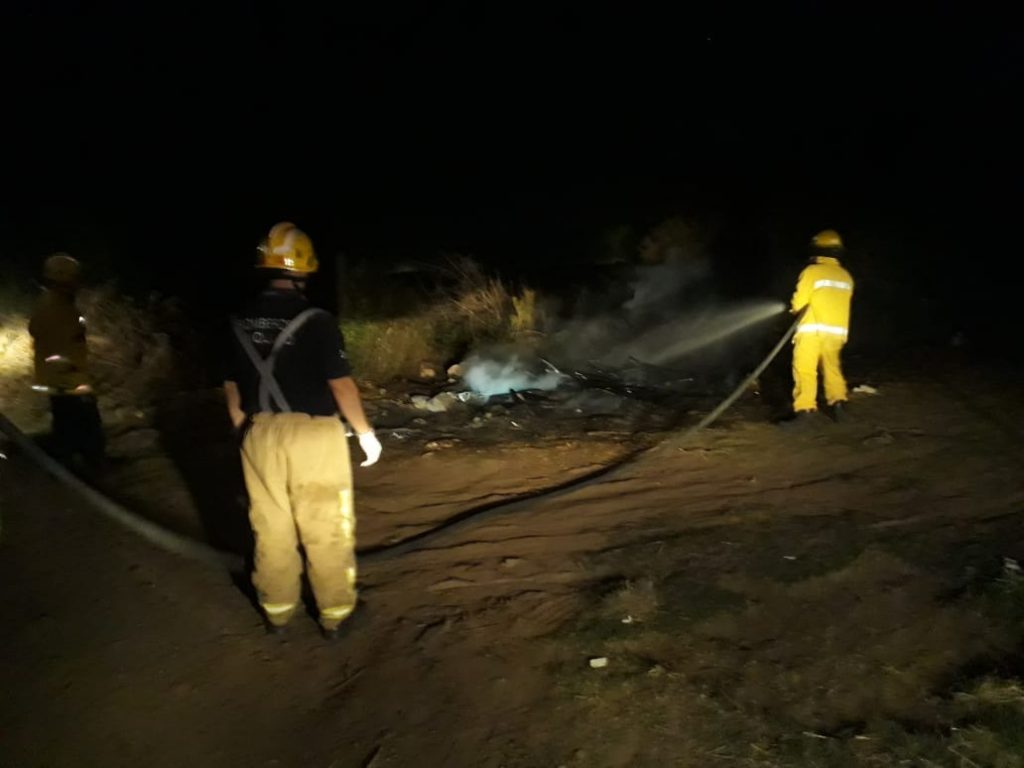 Incendio en el camino a Juárez Celman.