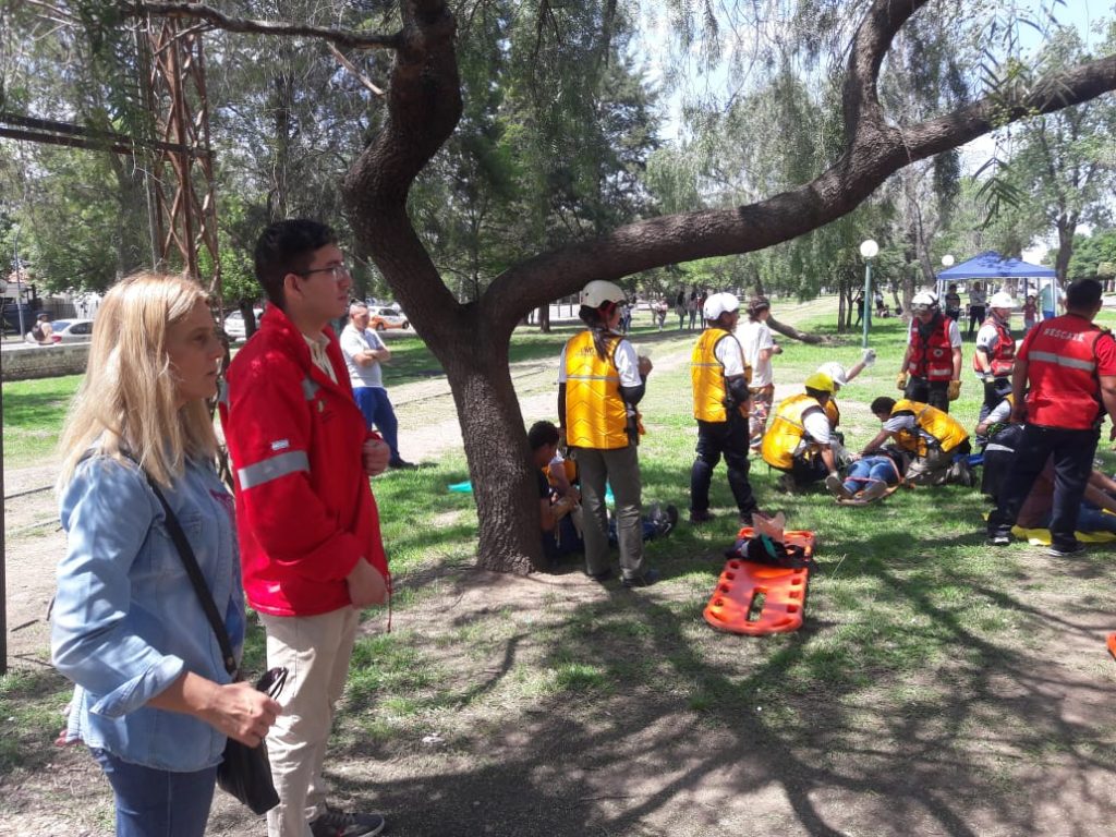 Unas 100 personas participaron de un simulacro en Jesús María.