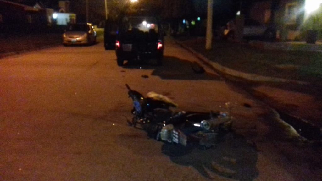 Menor lesionado en un accidente de tránsito.