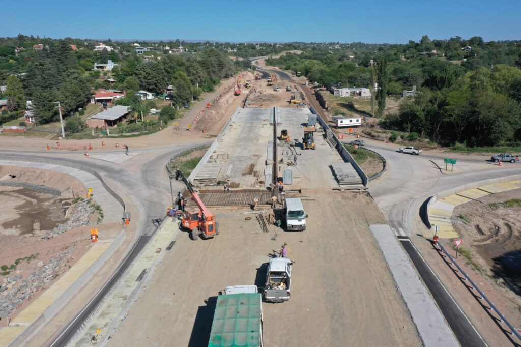 Autovía Punilla, con tres frentes de obra activos y un avance del 83 por ciento