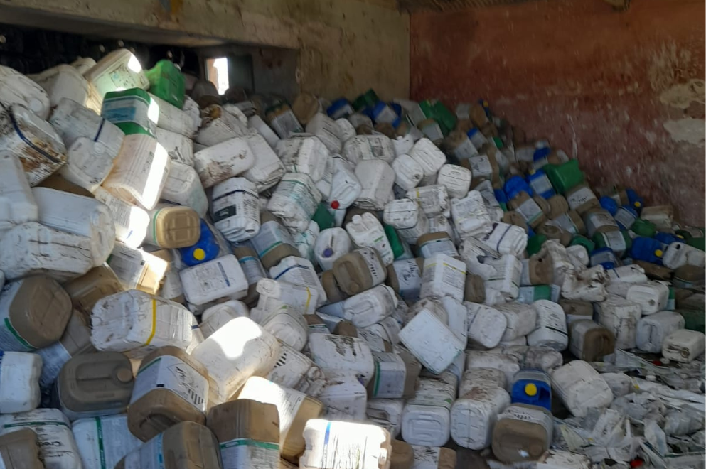 Idiazábal: clausura por acopio de envases vacíos de fitosanitarios