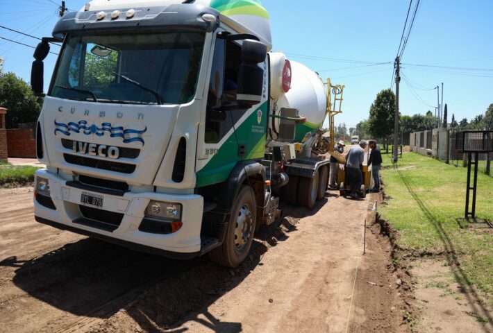 Trabajos de hormigonado en calle 40