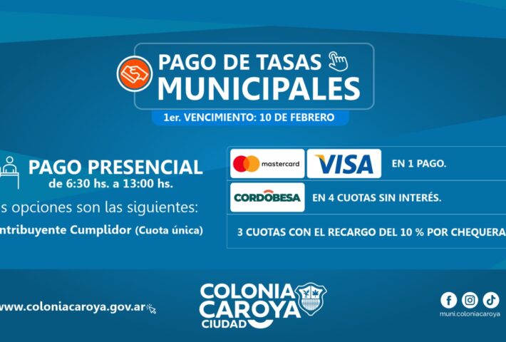 Información a contribuyentes sobre el pago de tasas