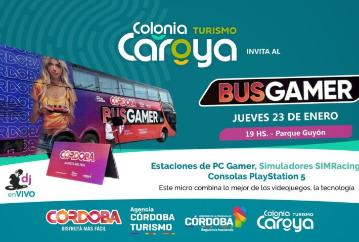 El “Bus Gamer” llega a Colonia Caroya este jueves 23