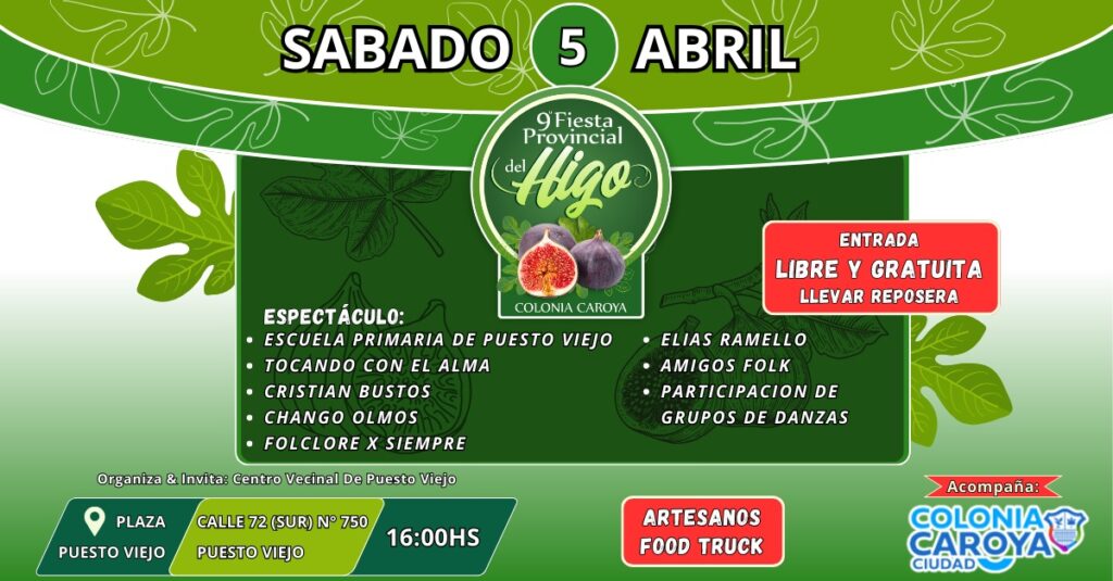 Se viene la fiesta Provincial de higo a Colonia Caroya