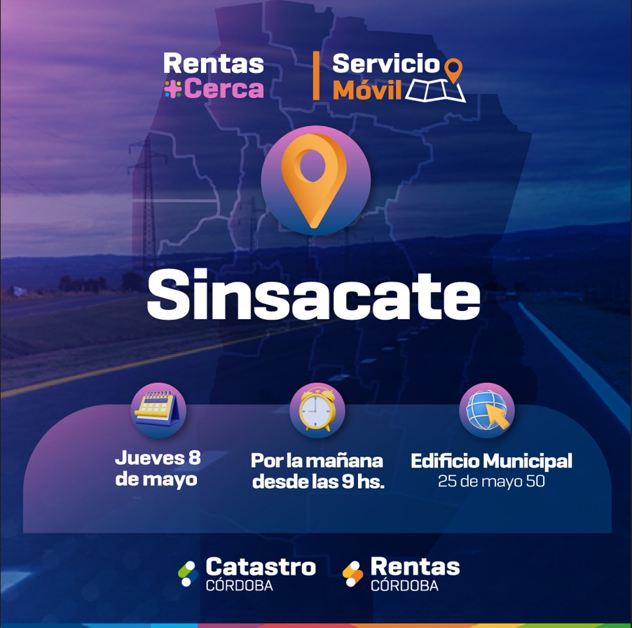 Llega a Sinsacate la oficina móvil de Rentas Córdoba