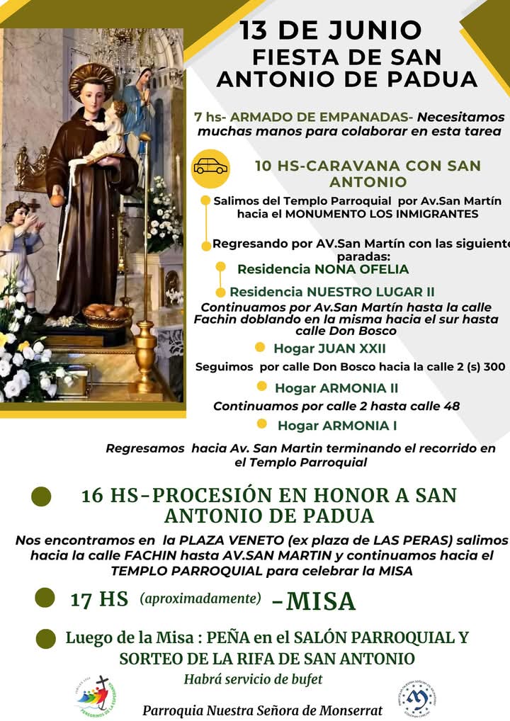 Actividades en honor a San Antonio de Padua