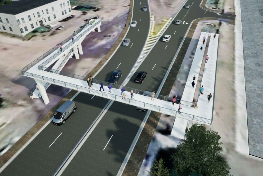 Construirán dos pasarelas peatonales sobre la Ruta 9 Norte